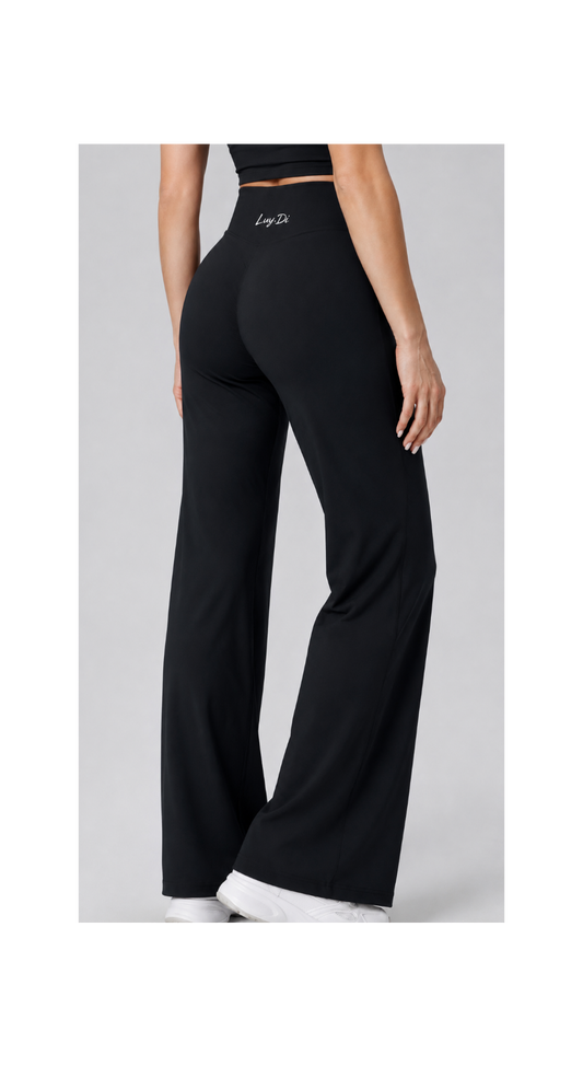 Sculpt Straight Leg Leggings Flared - Black