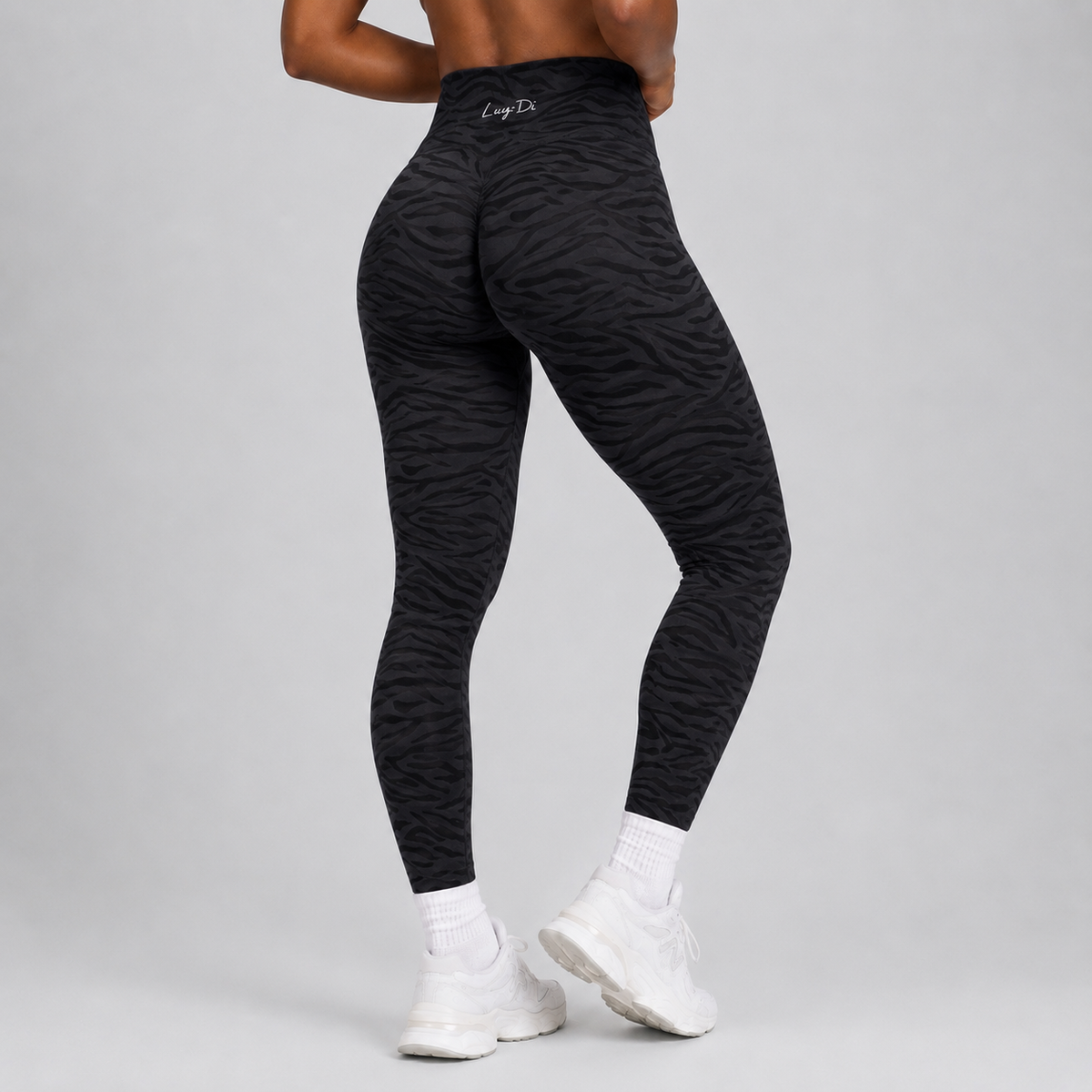 Animal-Print Seamless Leggings - Leo Brown/Braun