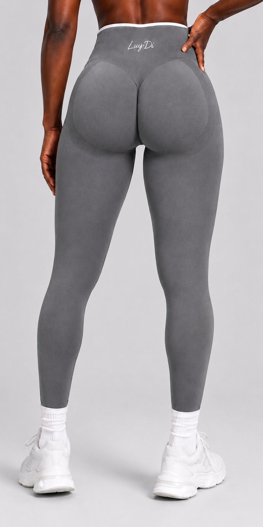Contrast Line Seamless Leggings – Grey/Grau