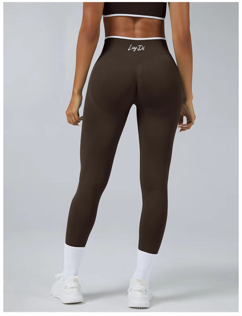 Contrast Line Seamless Leggings – Grey/Grau