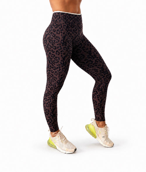 Seamless Leggings Leopard-Print Braun