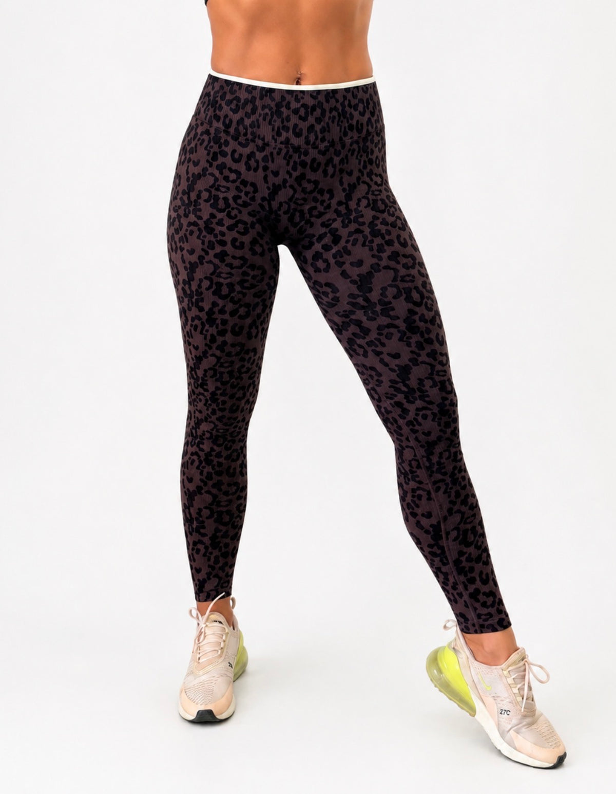 Animal-Print Seamless Leggings - Leo Brown/Braun